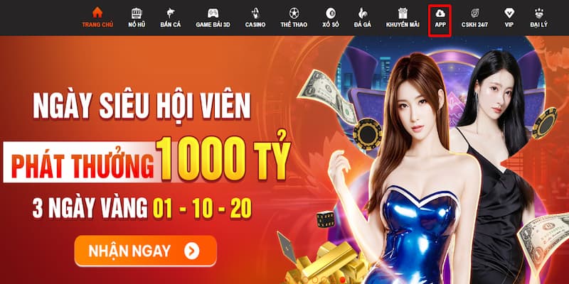 Bạn cần tải app nhà cái về điện thoại trước khi đăng ký U888 trên thiết bị này